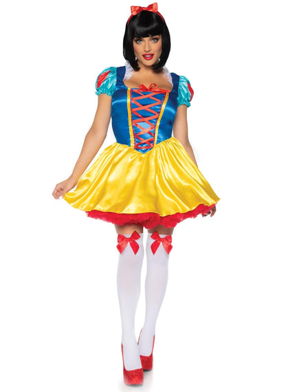 Leg Avenue Women's 2 Piece Fairytale Snow White Costume, Multi, Small/Medium
