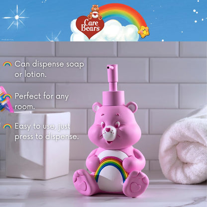 Care Bears Cheer Bear - Dispensador de jabón y loción/desinfectante de Manos de Resina, 10 onzas, día de San Valentín (Producto con Licencia Oficial) de Franco Collectibles