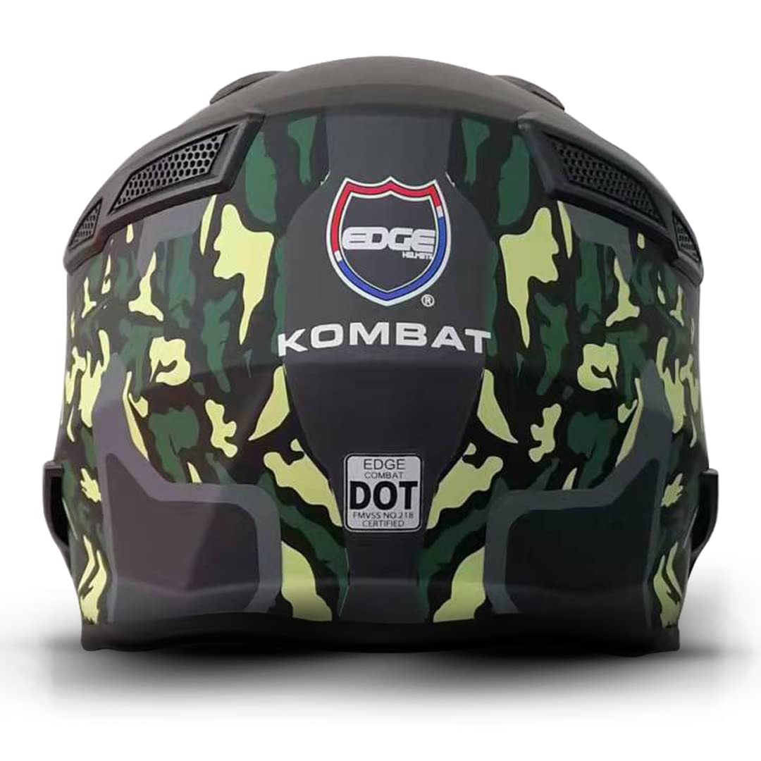 Casco Motocicleta Modular Marca Edge - Kombat - Flip UP Visor Doble ANTIVAHO- Certificado Dot - Moto Moto Casco Cascos de para Guantes Funda Pegatina Motocross Pegatinas