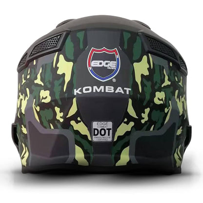 Casco Motocicleta Modular Marca Edge - Kombat - Flip UP Visor Doble ANTIVAHO- Certificado Dot - Moto Moto Casco Cascos de para Guantes Funda Pegatina Motocross Pegatinas