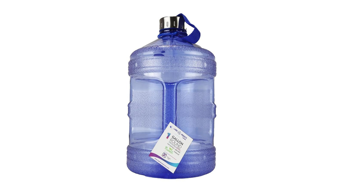 New Wave Enviro BpA Free Botella de agua de 3.78 litros (redonda)