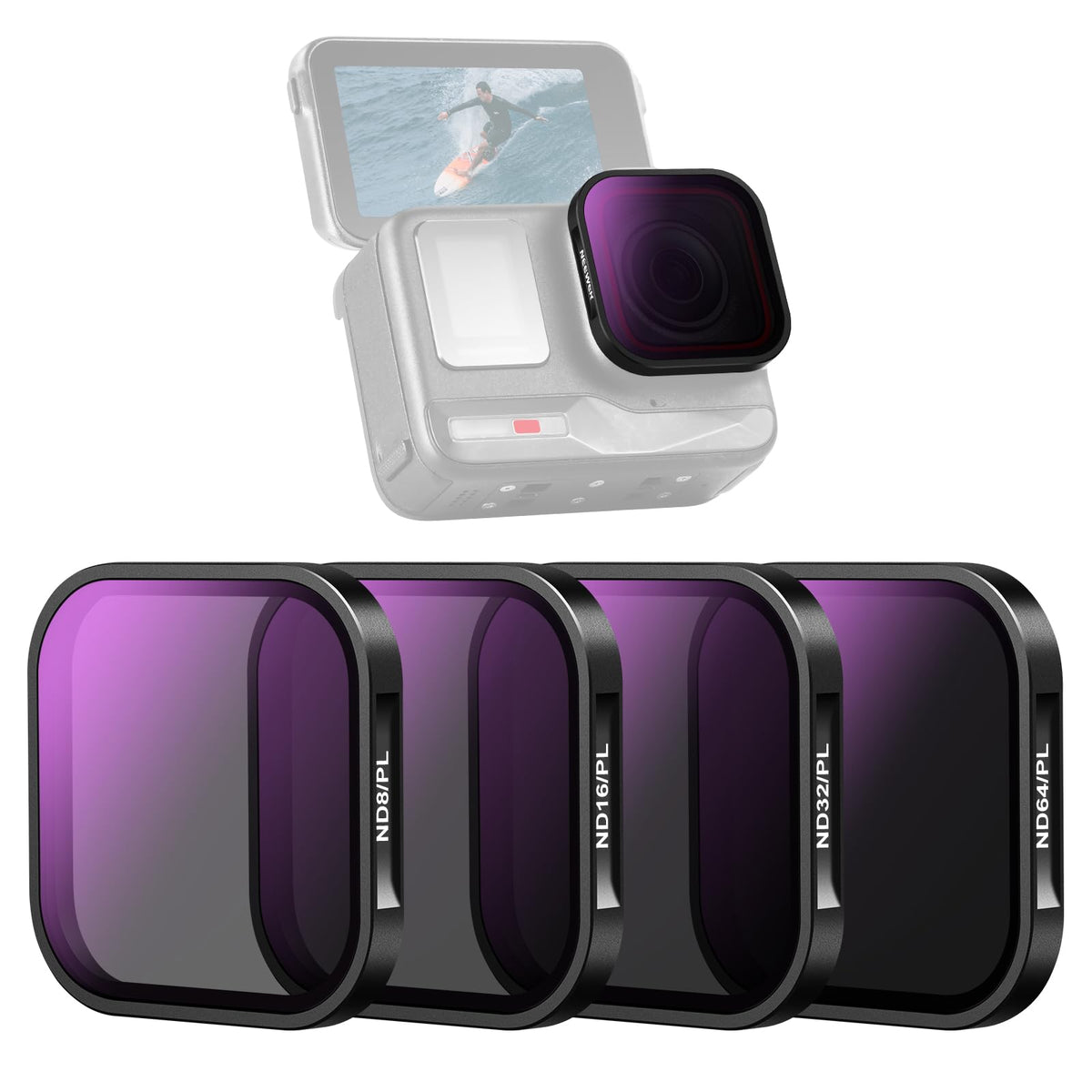 NEEWER Set 4 Filtros ND/PL para Insta360 Ace Pro 2 - Ace Pro - ND - PL Filter Set