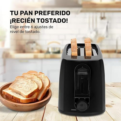 Tostador de Pan Taurus Capacidad de 2 Rebanadas Color Negro Modelo LUCER
