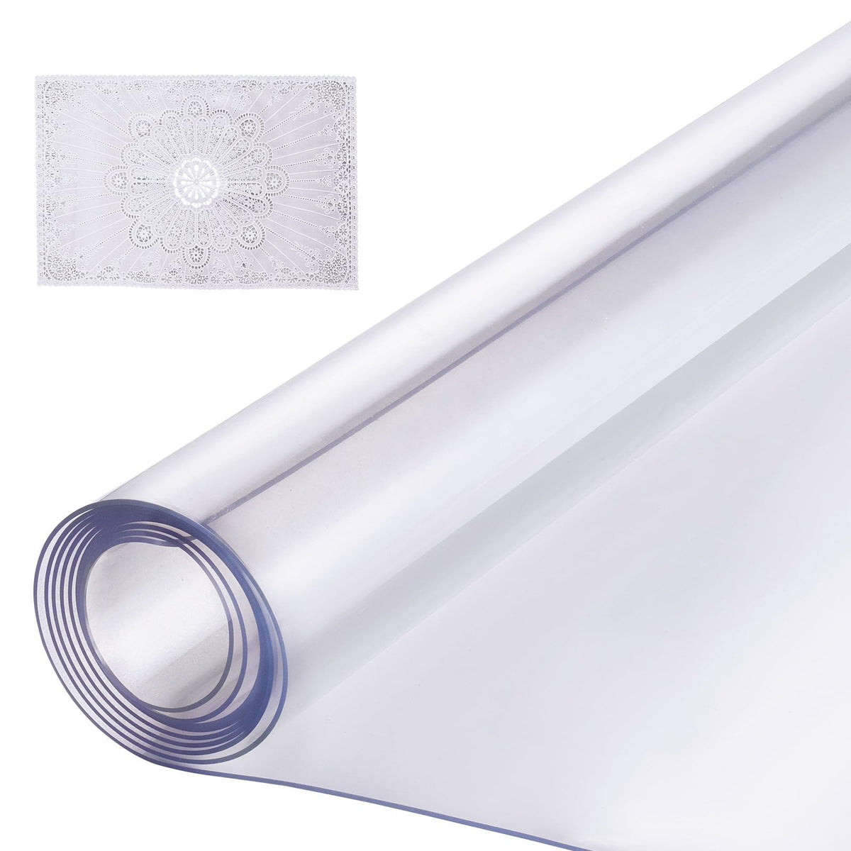 Mantel Protector de Mesa VEVOR de PVC Transparente - 243.8 x 61 cm (Rectangular)