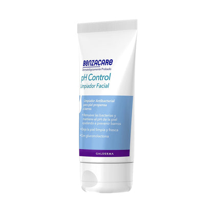 Benzacare pH Control Limpiador Facial Antibacterial 150 ml – Control de Acné, Ideal para Piel con Barros y Espinillas