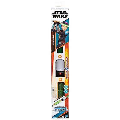 Star Wars Sable de luz Forge Kyber Core Sabine WREN, Sable de luz electrónico Personalizable con Licencia Oficial, Juguetes para niños y niñas de 4 años