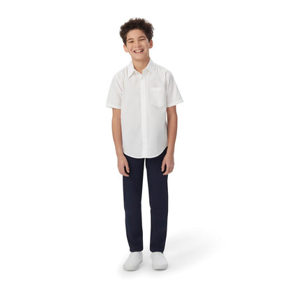 French Toast Boys' Short Sleeve Poplin Dress Shirt
