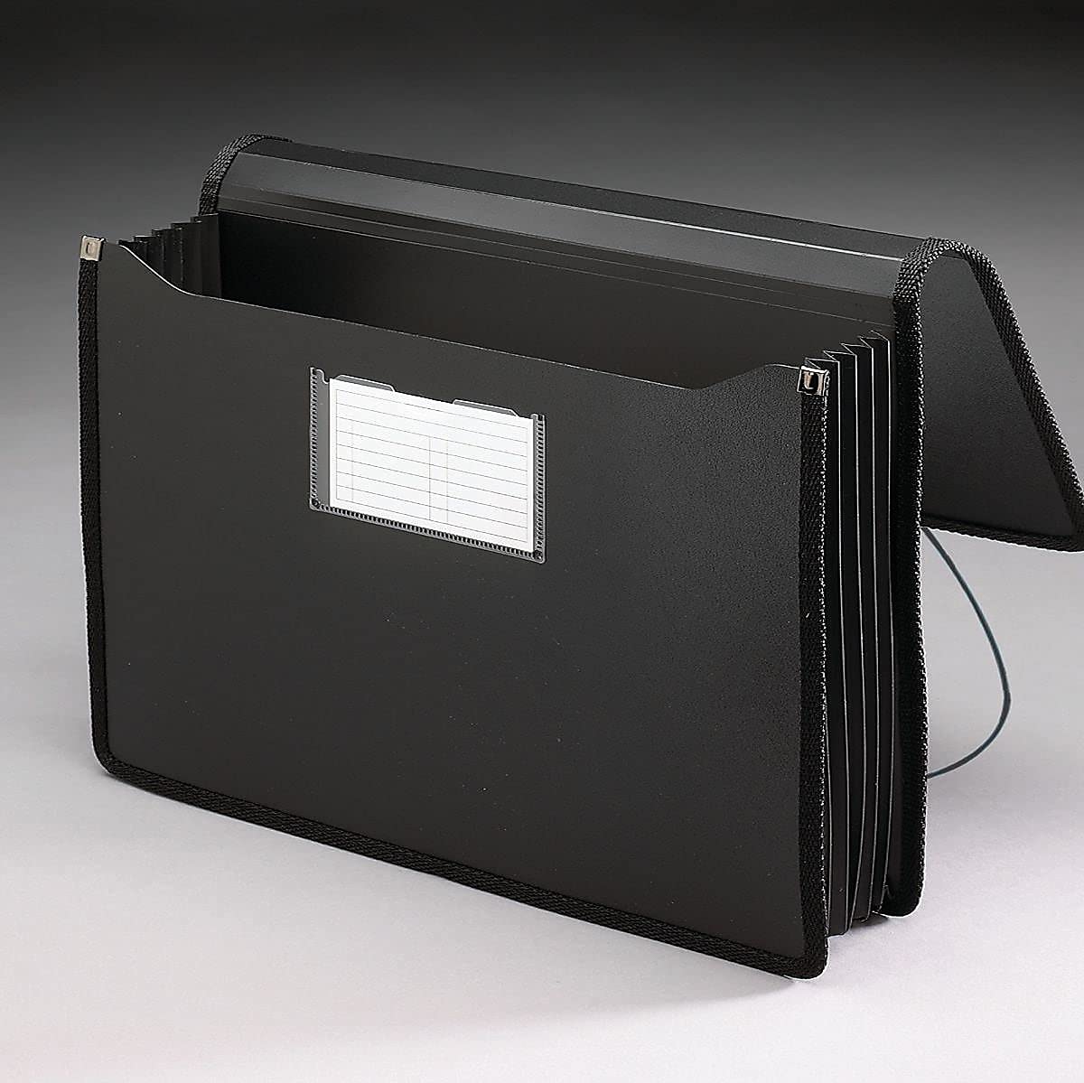 Smead Poly Premium - Cartera expandible con cierre, expansión de 5-1/4 pulgadas, tamaño legal, negro (71510)