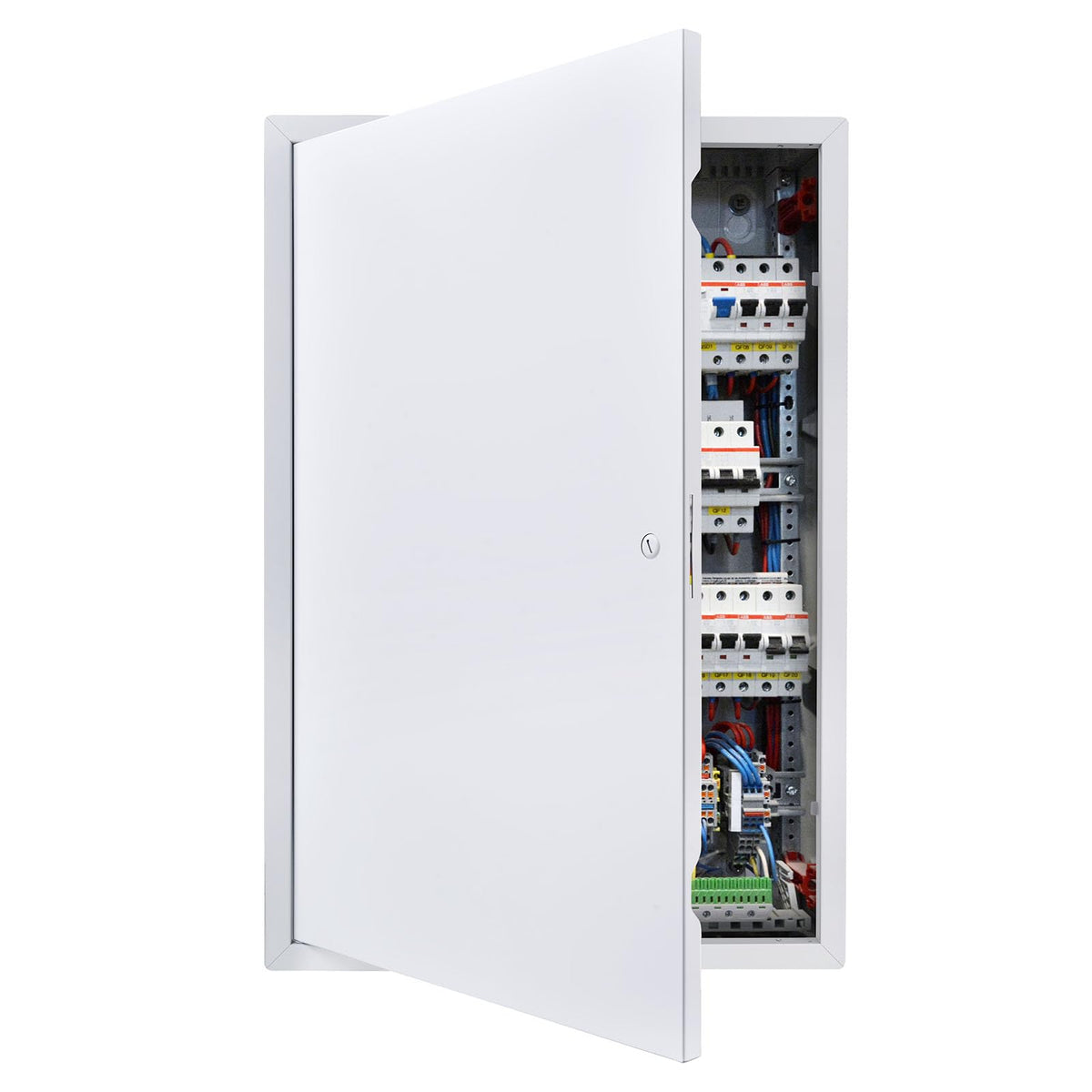 VEVOR Trampilla de Inspección para Paneles de Yeso, Puerta de Acceso de Acero Galvanizado 620x417 mm, con Pestillo de Destornillador, para Instalación de Fontanería y Electricidad en Techos, Blanco