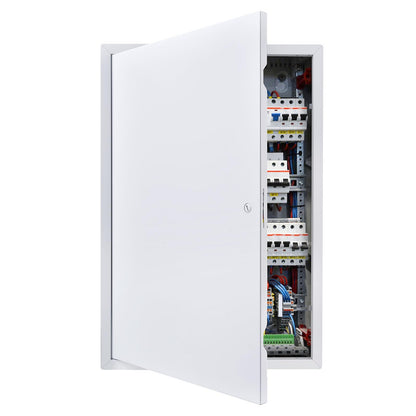 VEVOR Trampilla de Inspección para Paneles de Yeso, Puerta de Acceso de Acero Galvanizado 620x417 mm, con Pestillo de Destornillador, para Instalación de Fontanería y Electricidad en Techos, Blanco