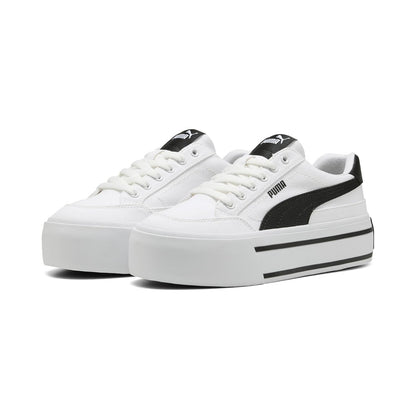 PUMA, Tenis Casuales Court Classic Vulc FS Platform, Mujer, Rojo, Talla 22,5 - 27.0 cm - Blanco y Negro