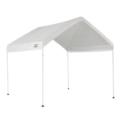 ShelterLogic 23521 MaxAP - Toldo Compacto para Exteriores, fácil de Montar, Marco de Metal de Acero con protección Solar UPF 50+ y Cubierta Impermeable, Color Blanco, 23521