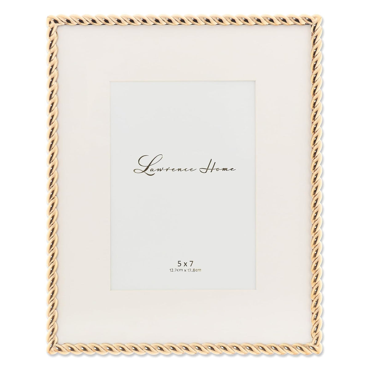 Lawrence Frames Marco de Fotos con Diseño de Cuerda - 20.32 x 25.4 cm (8x10 pulg.) - Dorado