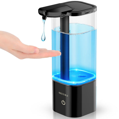 Secura 18.6 oz. Dispensador Automático de Jabón, Dispensador de Jabón Líquido sin Contacto con Temporizador de 25 Segundos, Ajuste de Volumen Controlado por Distancia de 3 Engranajes