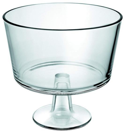 Borgonovo Palladio - Frutero de Cristalería con pie Tazón con Pedestal 21. 5cm Para servir Frutas, Ensaladas, Ponche y Postres