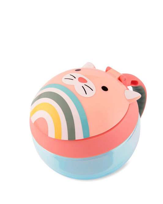 Skip Hop - Recipiente para aperitivos para bebé, taza de aperitivos zoológico, gato