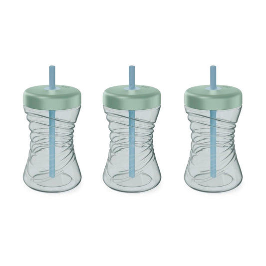 NUK First Choice Fun Grips - Taza de popote, 10 onzas, paquete de 3