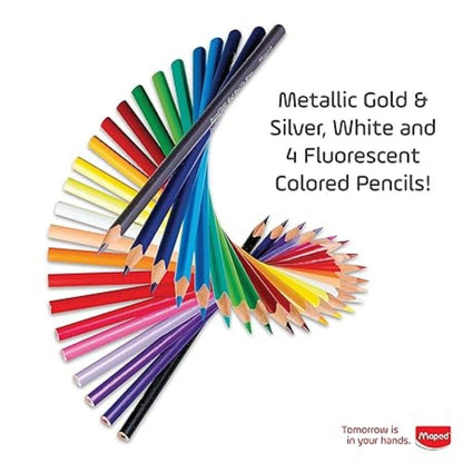 Maped - Color'Peps - Lápices de colores, triangular, ergonómico - Caja de 72 lápices de madera