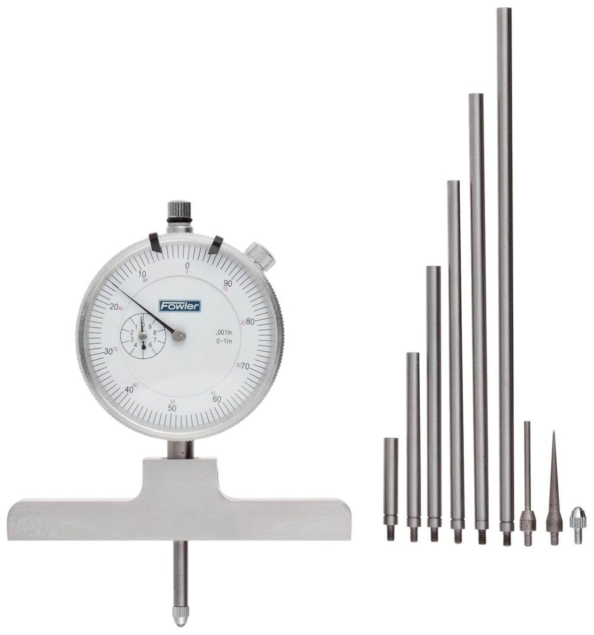 Fowler 52-125-006-1 X-Series Medidor de profundidad con rango de 0-22 pulgadas