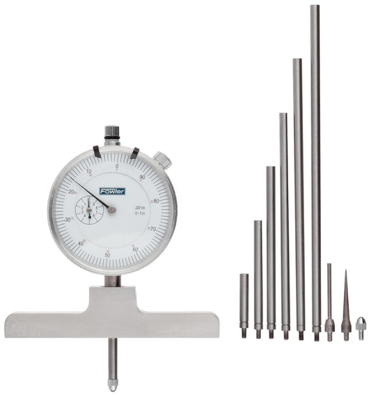 Fowler 52-125-006-1 X-Series Medidor de profundidad con rango de 0-22 pulgadas
