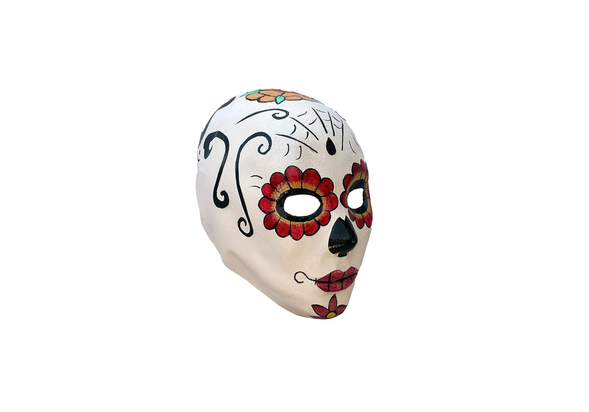 Ghoulish Productions Máscara de Catrina Mexicana Colorida, Máscaras de Catrinas Ideales para Día de Muertos y Halloween