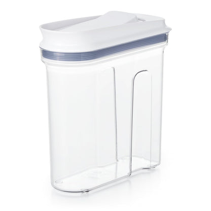 Oxo 11247400 11247400 mlNYK Mini All Purpose Dispenser, 1.1 litros, Blanco | Sello de una sola prensa, boquilla de fácil verter, dos juntas de silicona, tapa abierta, ideal para frijoles, granola