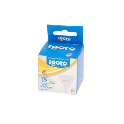 iGOTO F20405 Foco LED MR16, GU5.3, 5 Watts, Luz Cálida