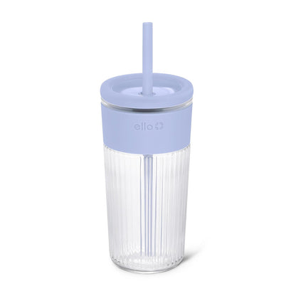 Ello Ava - Vaso de vidrio de 18 onzas, color azul