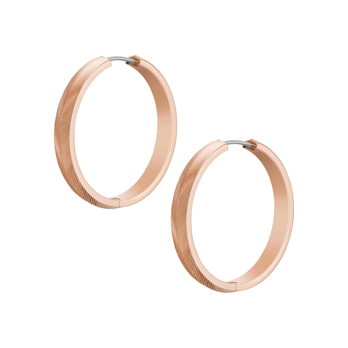 Fossil - arete colgantes de acero inoxidable para mujer - Oro Rosa - oro rosa