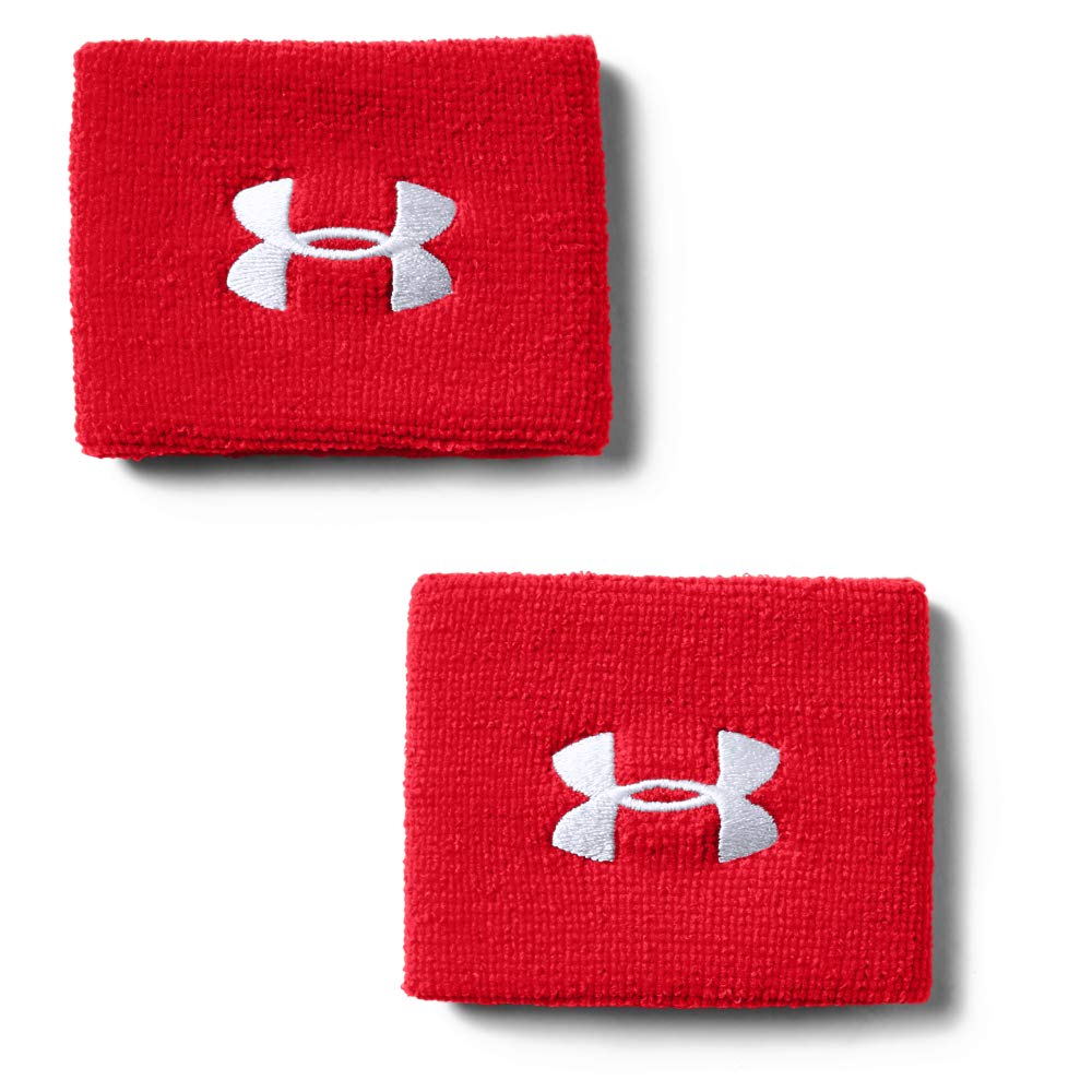 Under Armour Muñequeras de Entrenamiento, Paquete de 2 - Una talla - Rojo - Muñequera