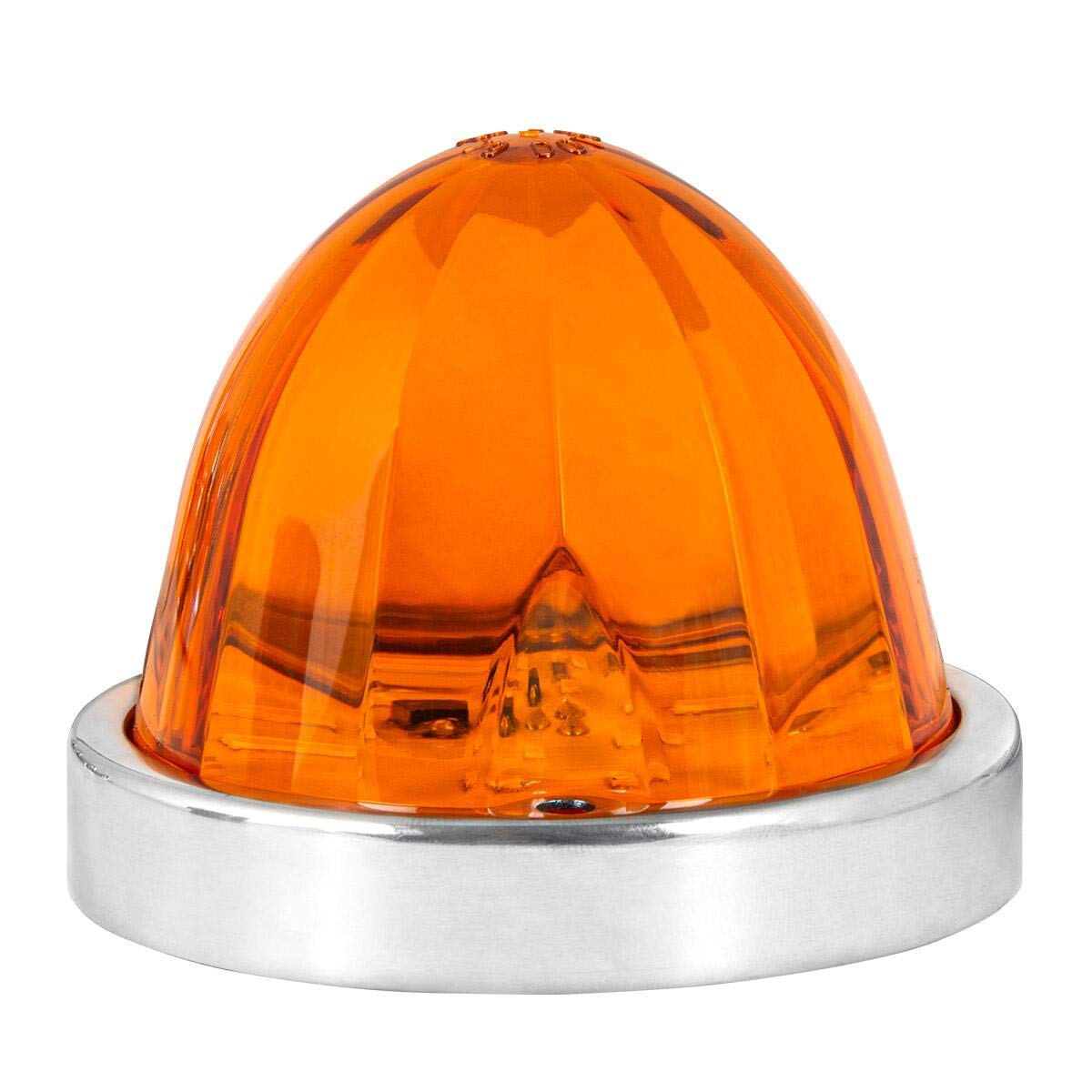 GG Grand General 81940 - Lámpara clásica de 18 Luces LED de Color ámbar/ámbar con Bisel de Acero Inoxidable