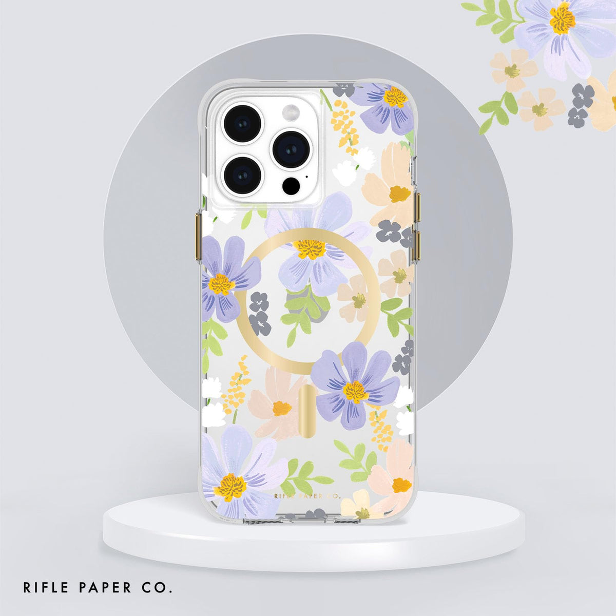 Rifle Paper Co. Funda para iPhone 15 Pro Max [compatible con MagSafe] [protección contra caídas de 12 pies] Bonita funda para iPhone de 6.7 pulgadas con patrón floral, tecnología antiarañazos,