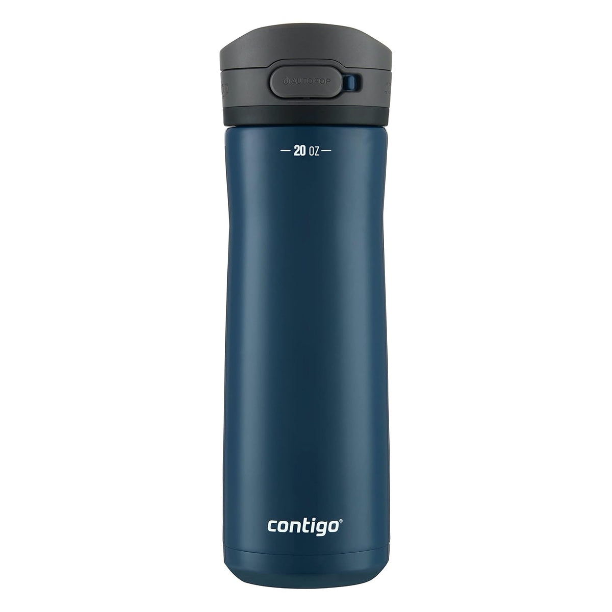 Contigo Jackson Chill 2.0 Botella de agua con tapa AUTOPOP | Acero inoxidable, 20 onzas, color arándano opaco