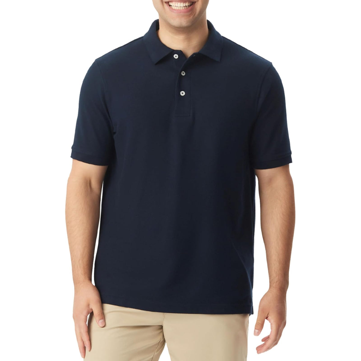 French Toast Playera Polo de Piqué de Manga Corta para Niño - 6-7 - Azul Marino