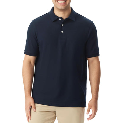 French Toast Playera Polo de Piqué de Manga Corta para Niño - 6-7 - Azul Marino