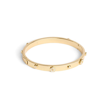 Coach - Pulsera de pulsera con motivos mixtos para mujer, Talla única, Latón Vidrio, Sin piedra preciosa