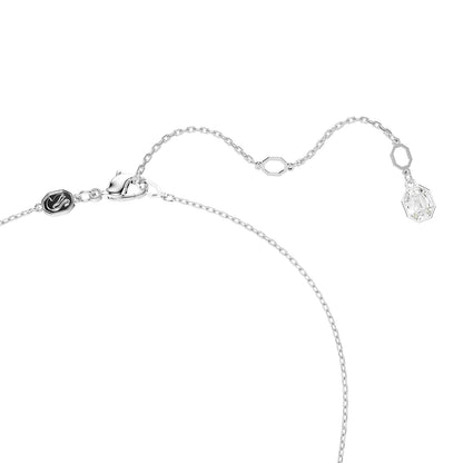 Swarovski Colgante Hyperbola, Corazón y símbolo del infinito, Blanco, Baño de rodio