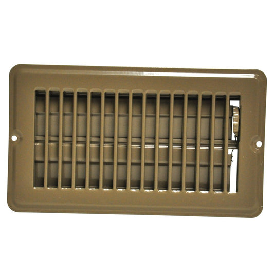 Danco 61789 - Registro de piso de acero de 10,16 x 20,32 cm con caída de 2,22 cm, color café