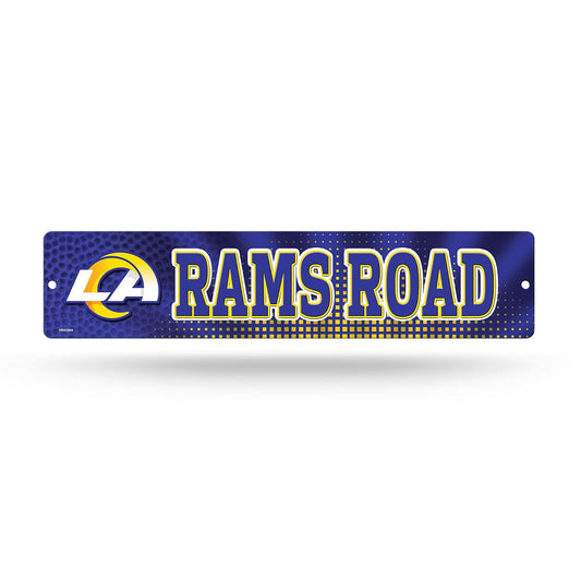 Rico Industries NFL Los Angeles RAMS - Letrero de plástico para Calle de 4 x 16 Pulgadas