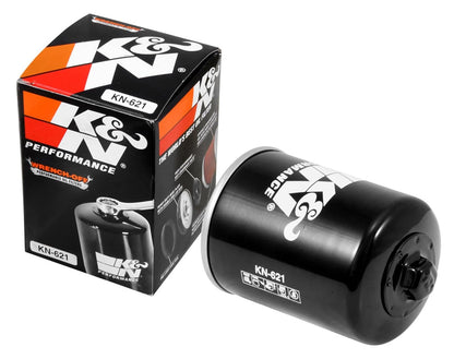 K&N Filtro de Aceite para Moto de Alto Rendimiento KN-621 para Arctic Cat, Negro, 17 mm