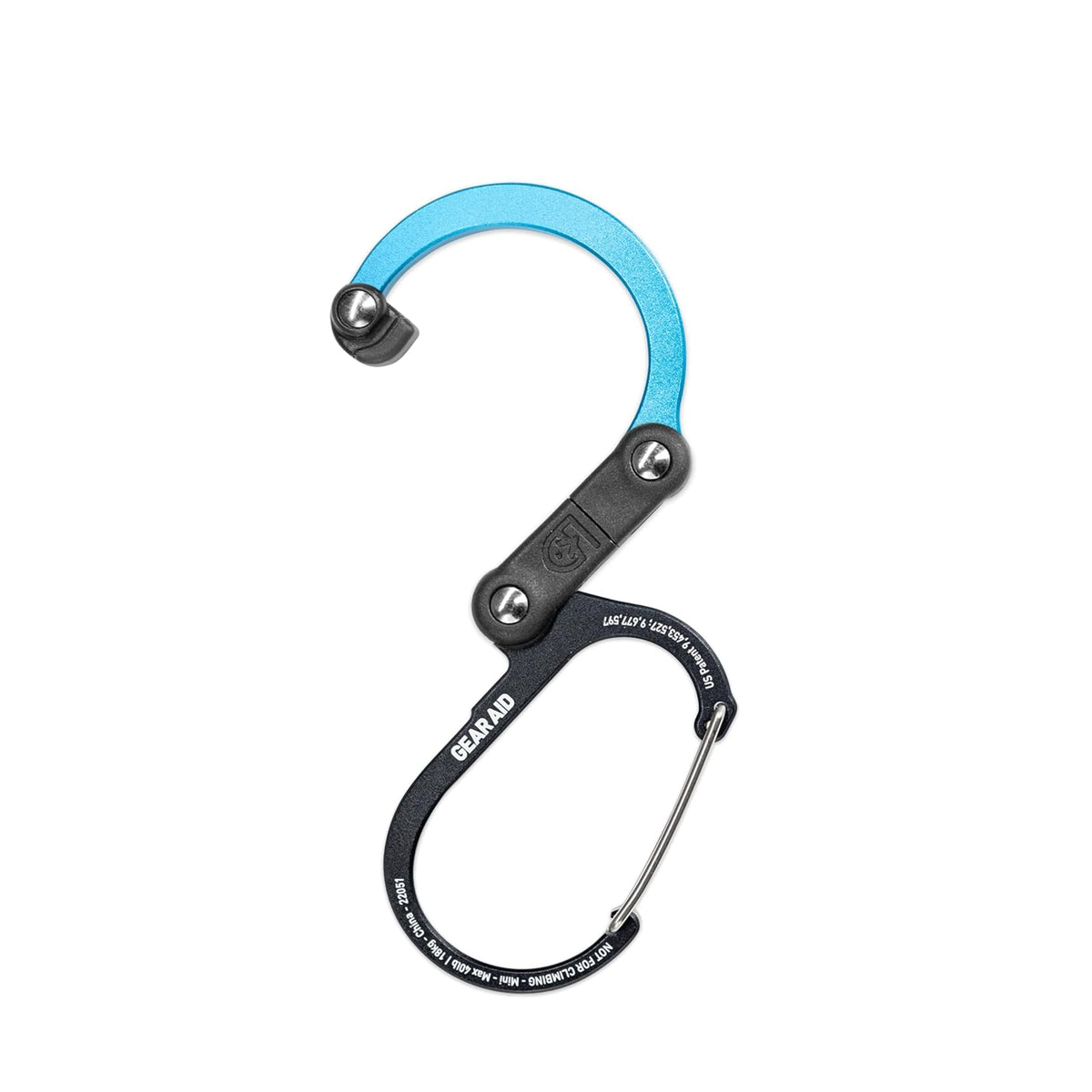 Gear Aid HEROCLIP Carabiner Clip and Hook (Mini) for Travel, Luggage, Purse and Small Bags