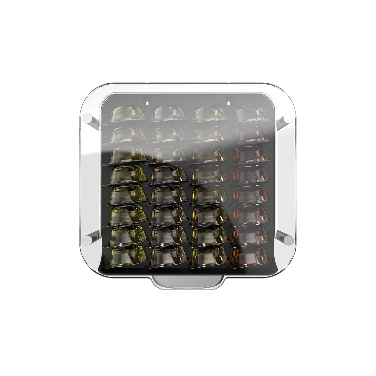 BLACK+DECKER bev by BLACK+DECKER Cajón de almacenamiento para cápsulas bartesianas, con capacidad para hasta 36 cápsulas bartesianas, resistente y apilable (BECS132)