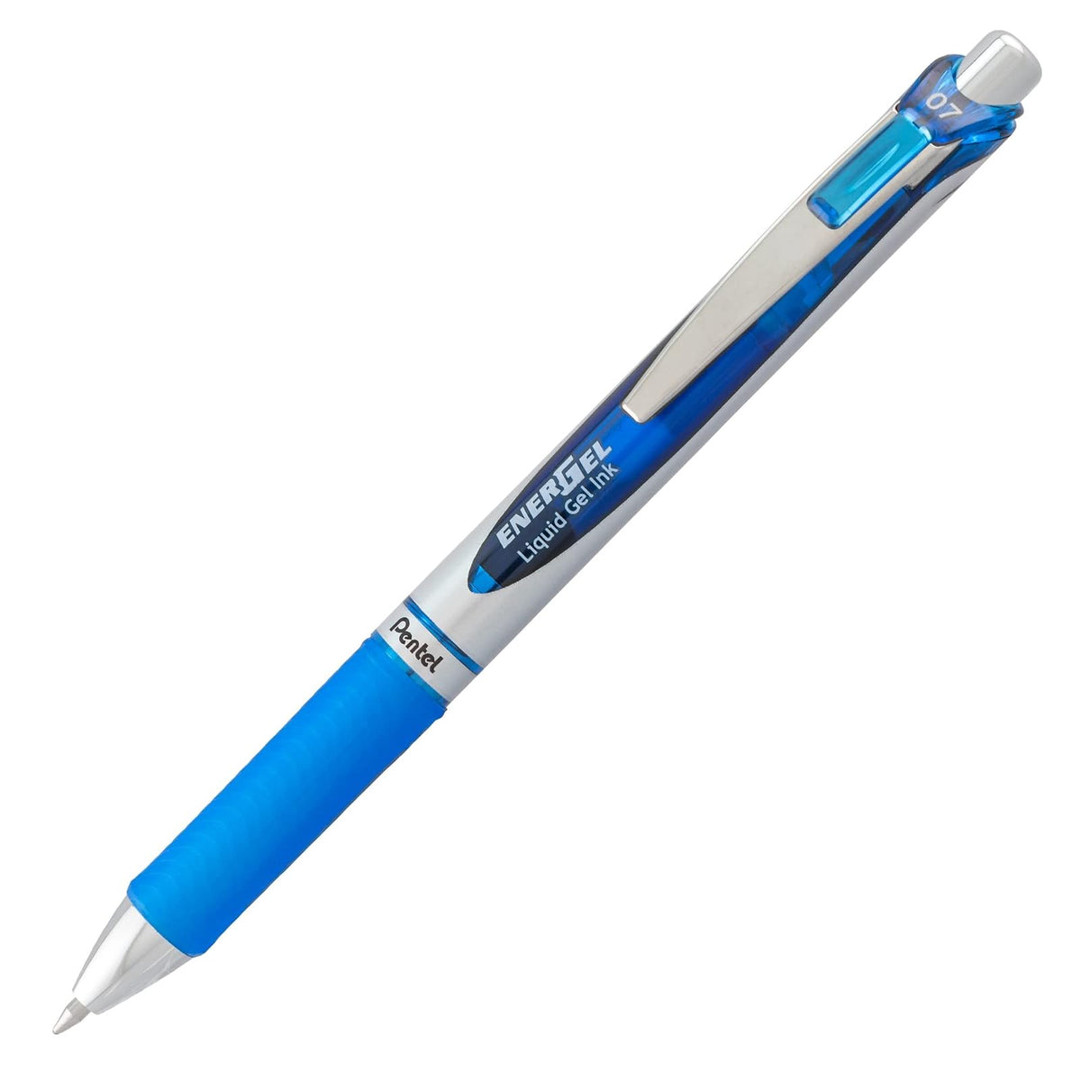 Pentel EnerGel Deluxe RTX Gel Ink Pens, 0.7 Millimeter Metal Tip, Blue Ink, 3-Pack (BL77BP3C)