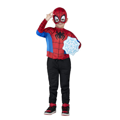 Marvel Official Toddler Dress-Up Box Set – Costume Top, Fabric Mask, Web Shield Accessory
