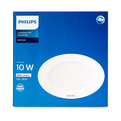 Philips LED Downlight 10 watts DN016B 3.5" luz fría - no atenuable