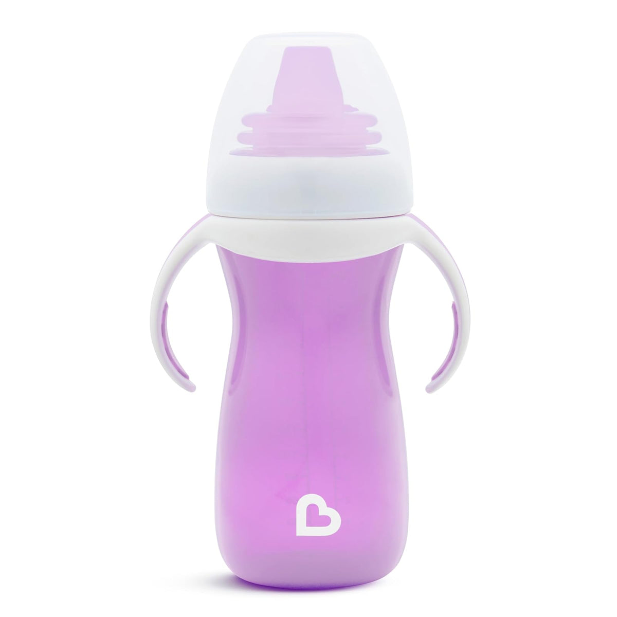 Munchkin Soft Transition Vaso Entrenador con Asas, 10 oz, +9 Meses - Púrpura