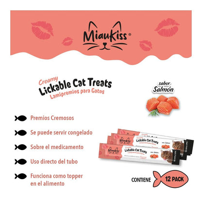 MIAUKISS LICKABLE SALMON 56GR (CAJA CON 48 TUBOS)
