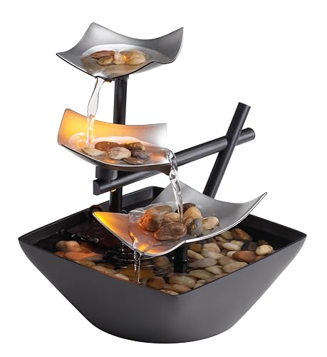 HoMedics WFL-SLVS Envirascape plateado Suspensión para iluminado Relajación fuente