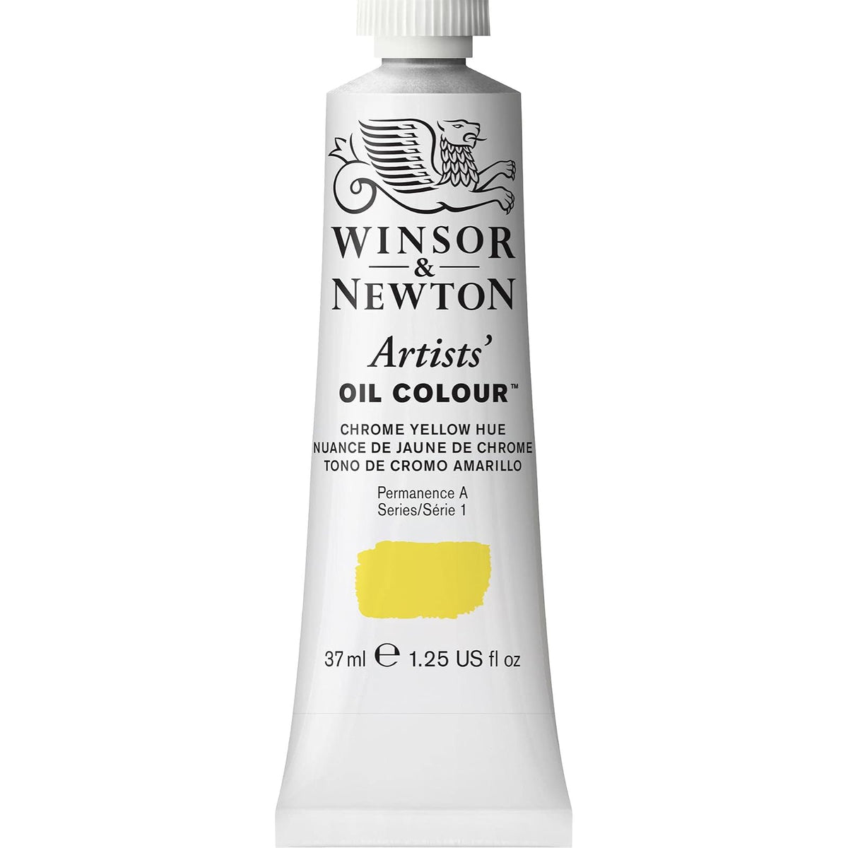 Winsor & Newton Artists' Oil Colour Pintura al Óleo Profesional, 37 ml - Tubo de 1.2 onzas - Amarillo (Chrome Yellow Hue)