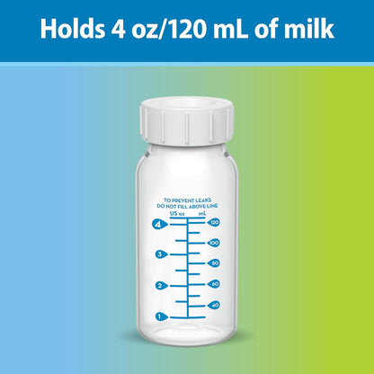 Dr. Brown's Botellas de almacenamiento y colección de leche materna, 4 onzas (paquete de 4)